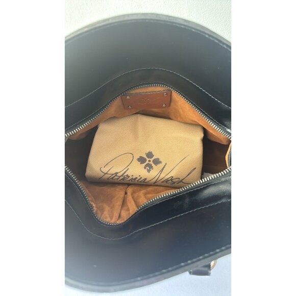 Patricia Nash Leather Marianna Top Handle Satchel Handbag Black - Picture 10 of 16